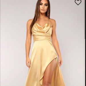 Gold fashion nova dress